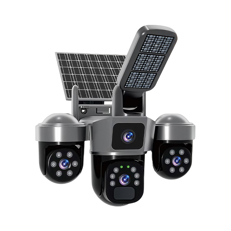 6MP V380 APP Solar Power Tripl - đánh giá và giá Home Security Flood Lights