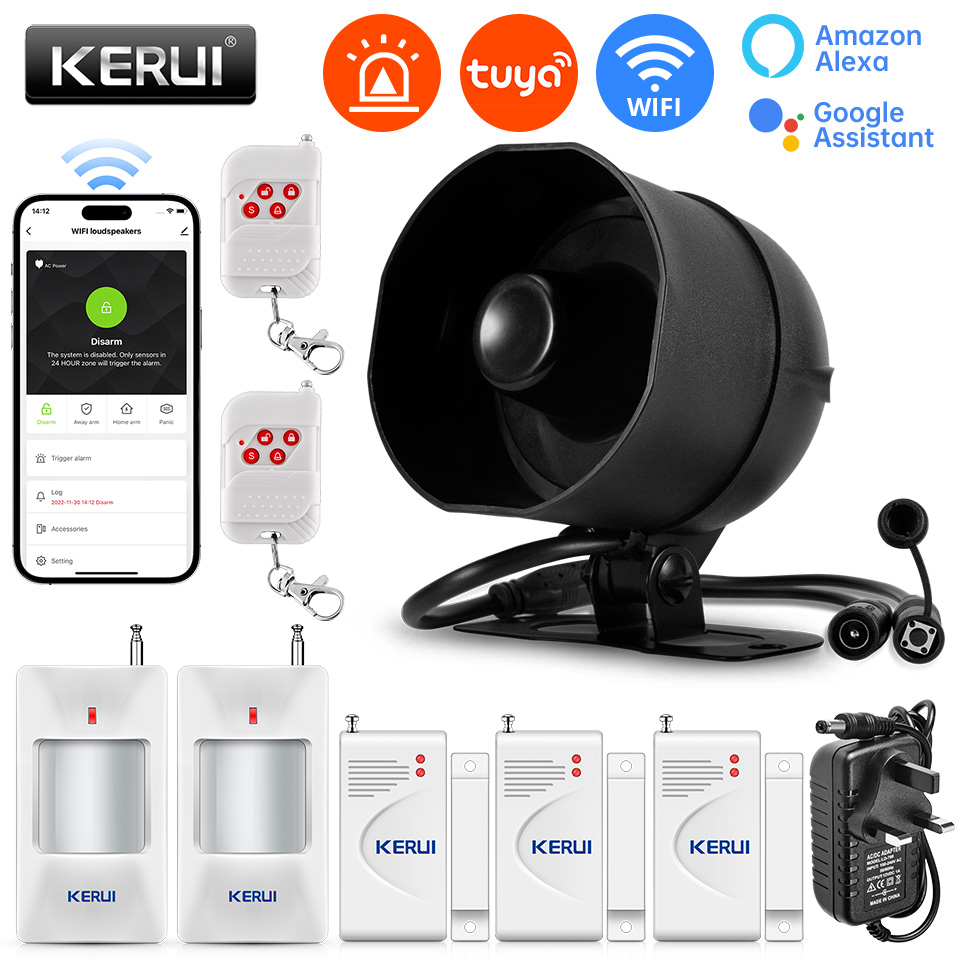 KERUI 120db Siren Alarm System - đánh giá và giá Sim Gsm Alarm