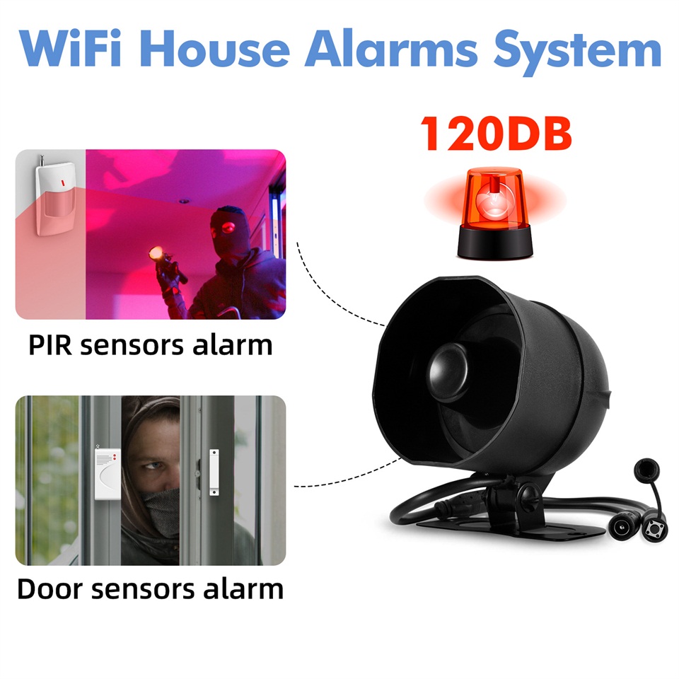 KERUI 120db Siren Alarm System - đánh giá và giá Sim Gsm Alarm