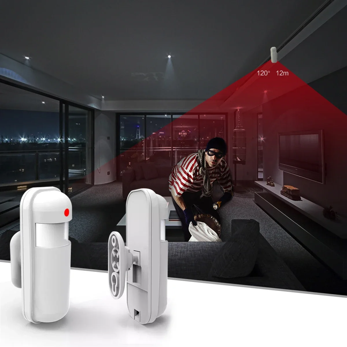 433MHz Motion Sensor Wireless  - đánh giá và giá Sim Gsm Alarm