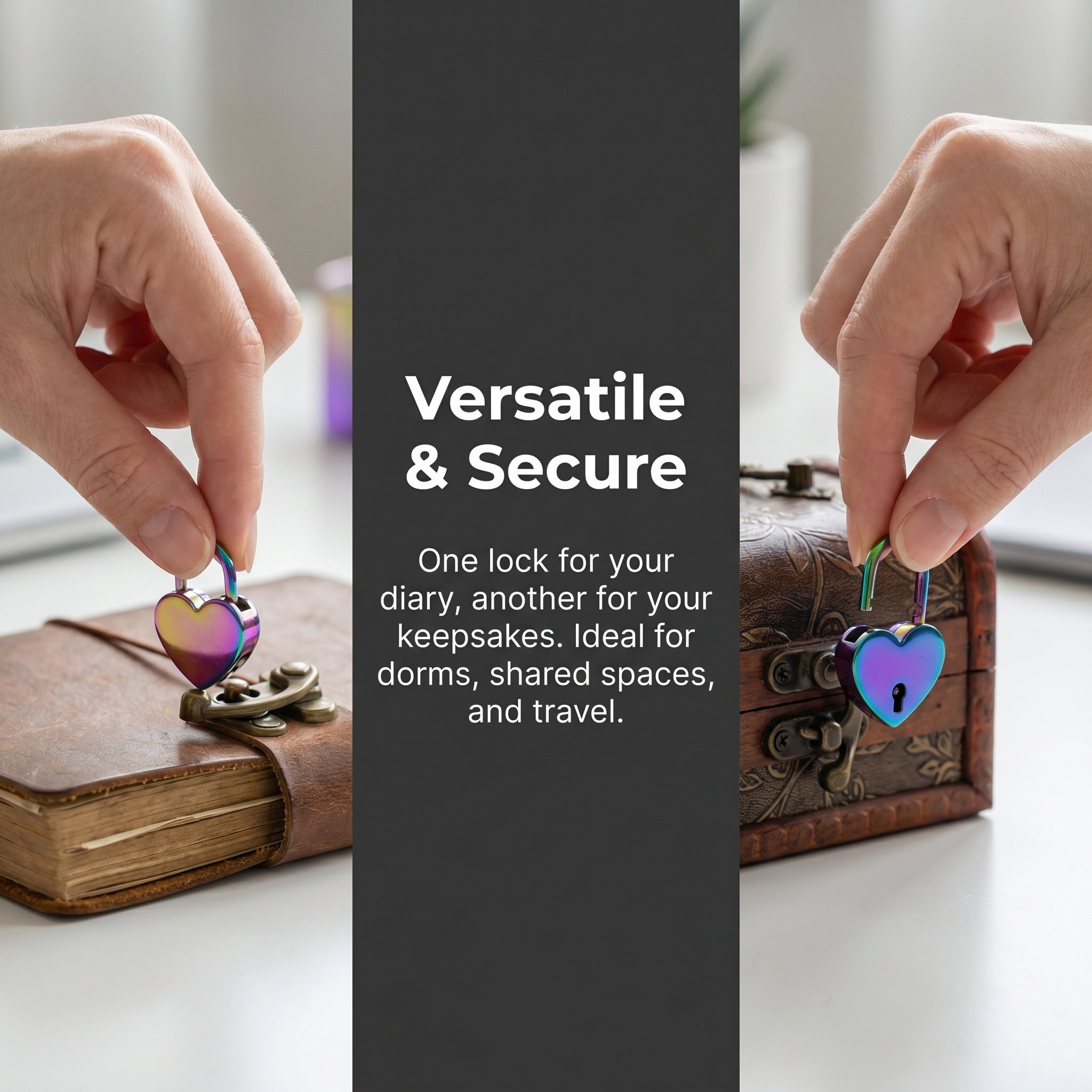 2Set Mini Heart Shaped Padlock - đánh giá và giá Home Security Box